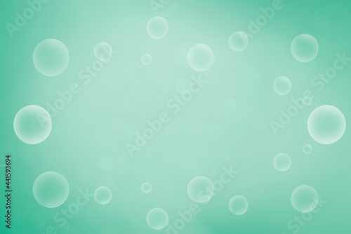 Wallpaper Mural green gradient soft background with elegant round bubbles pattern Torontodigital.ca