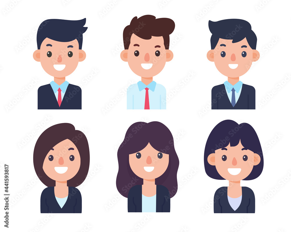 The staff are dressed politely. Business men and women. job application concept The staff are dressed politely. Business men and women. job application concept