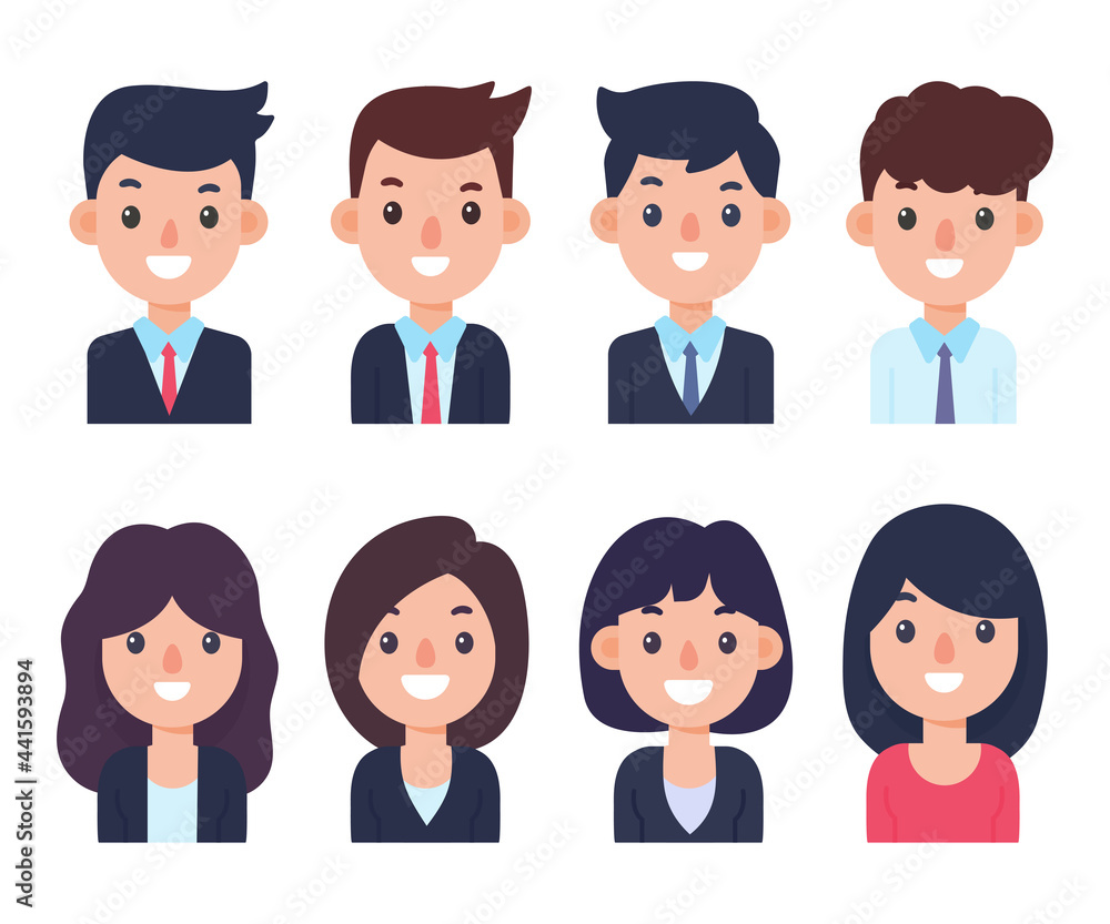 The staff are dressed politely. Business men and women. job application concept The staff are dressed politely. Business men and women. job application concept