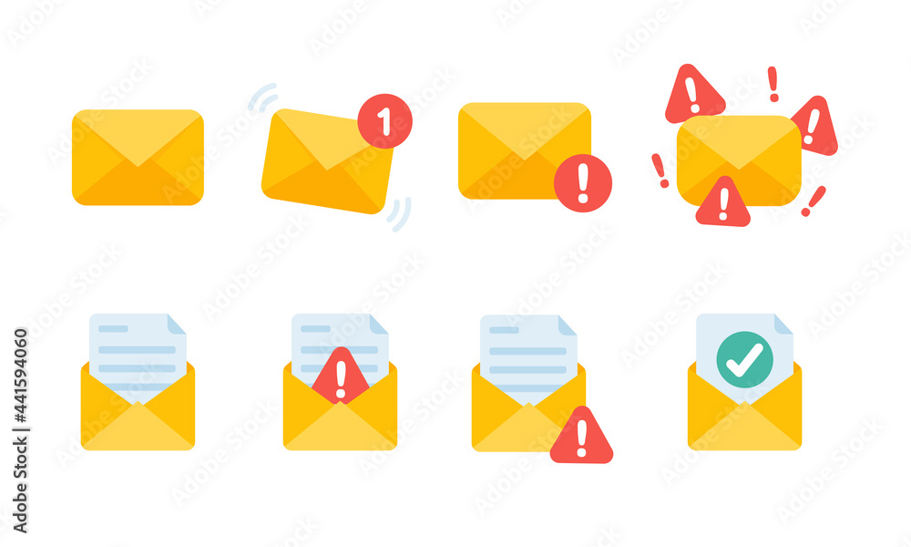 Yellow envelope. The concept of communication and email notification via online channels. Yellow envelope. The concept of communication and email notification via online channels.