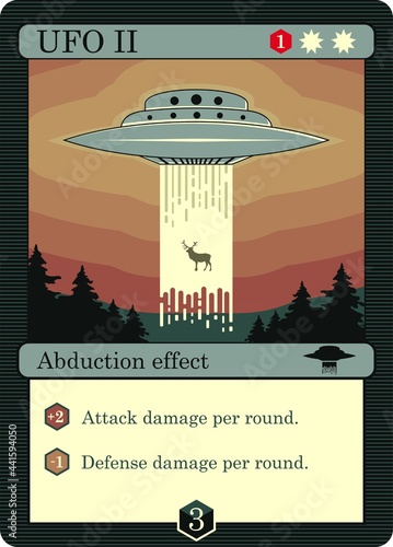 Vector art in RPG game style. UFO concept.