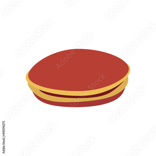 Japanese food dorayaki icon on white background