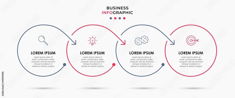 Business Infographic design template Vector with icons and 4 options or steps. Can be used for process diagram, presentations, workflow layout, banner, flow chart, info graph Business Infographic design template Vector with icons and 4 options or steps. Can be used for process diagram, presentations, workflow layout, banner, flow chart, info graph