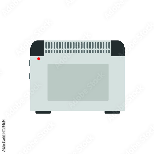 Electric radiator icon on white background