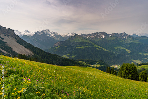 Mountain hike on the Blasenka and Seewaldsee in Vorarlberg Austria