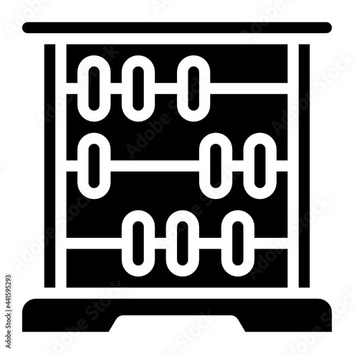 abacus glyph icon