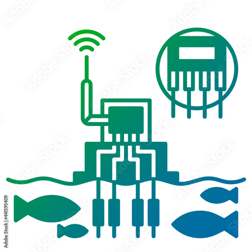 water quality Internet of things icon