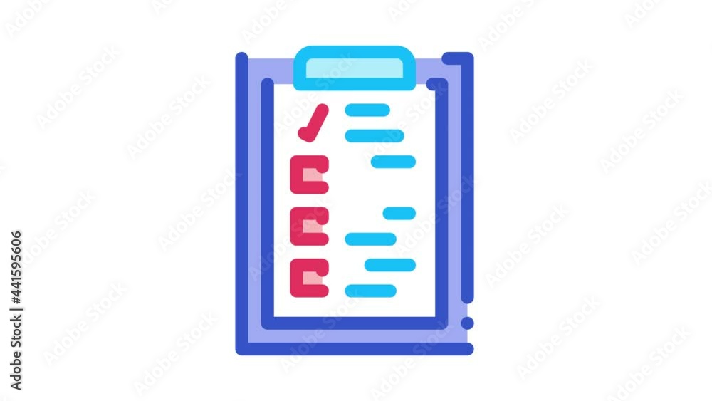 Voting Sheet Icon Animation. color Voting Sheet animated icon on white background Voting Sheet Icon Animation. color Voting Sheet animated icon on white background