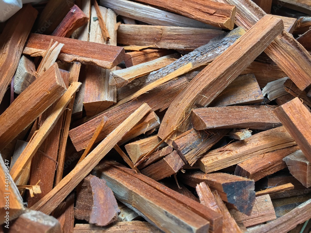 Organic Pathimukham or Sappan wood (Caesalpinia sappan) chips. Dried wood has medicinal properties. Organic Pathimukham or Sappan wood (Caesalpinia sappan) chips. Dried wood has medicinal properties.