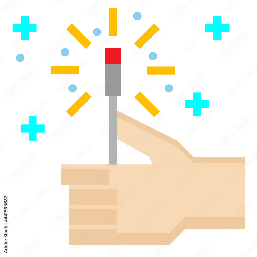Fototapeta premium sparkler flat icon
