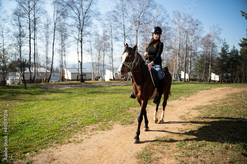 Riding Girl Are Training Her Horse