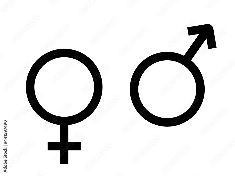 male and female symbols, Illustration image male and female symbols, Illustration image