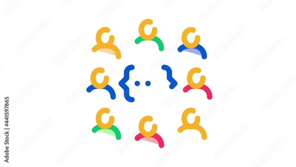 Idea Discussion Icon Animation. color Idea Discussion animated icon on white background Idea Discussion Icon Animation. color Idea Discussion animated icon on white background