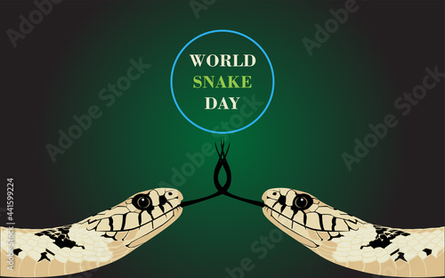 world snake day vector illustration, for poster, banner, background, easy to edit, eps 10