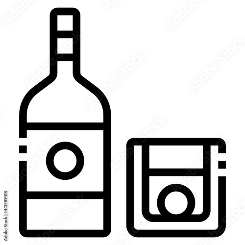 vodka line icon