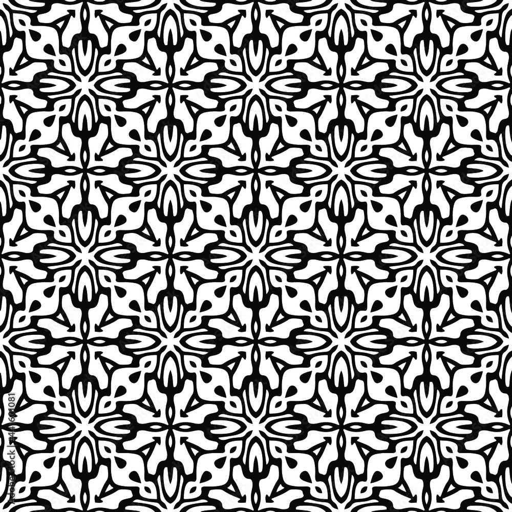 floral seamless pattern background.Geometric ornament for wallpapers and backgrounds. Black and white pattern. floral seamless pattern background.Geometric ornament for wallpapers and backgrounds. Black and white pattern.