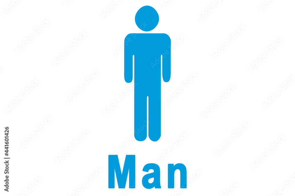 blue illustration of men on white background blue illustration of men on white background