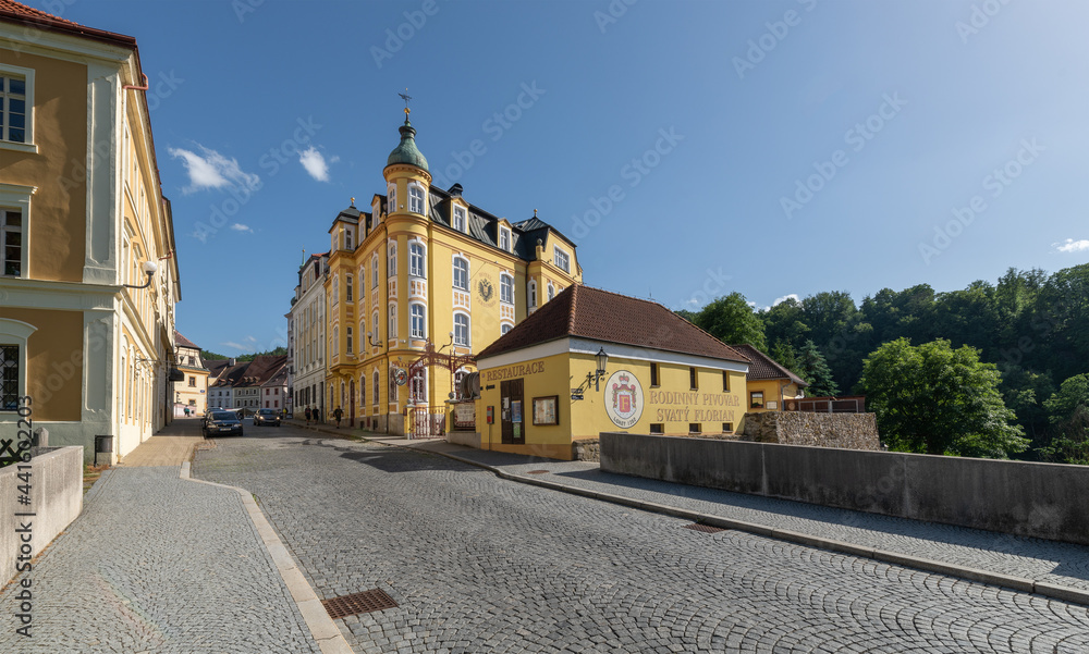 The medieval picturesque town Loket (Elbogen) in the western part of the Czech Republic