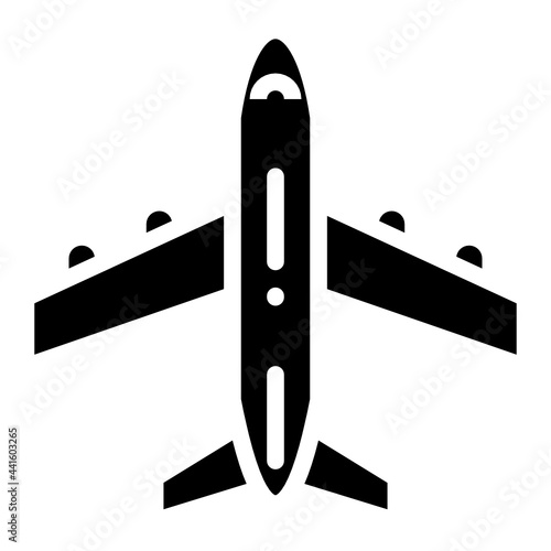 airplane glyph icon