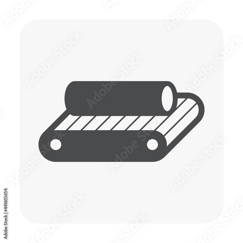 Metallurgy or metallurgical production industry vector icon. Consist of hot casting metal, iron or steel on mill production line. Manufacturing process in foundry, furnace or factory plant. 64x64 px.
