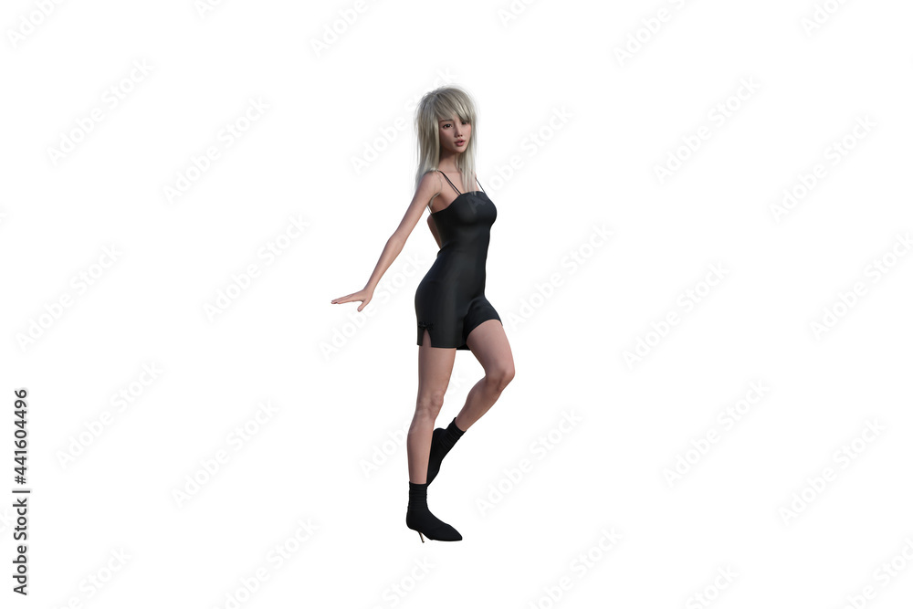 High resolution girl figure in various poses, isolated on white background. 3D figure, clip art as a template for collage. 3D rendering, 3D illustration. High resolution girl figure in various poses, isolated on white background. 3D figure, clip art as a template for collage. 3D rendering, 3D illustration.