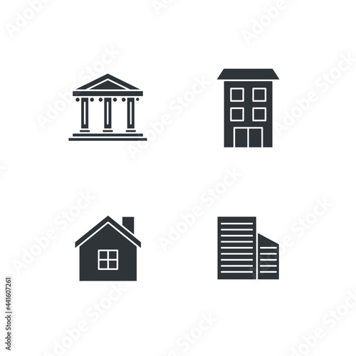 building set icon, isolated building set sign icon, vector illustration