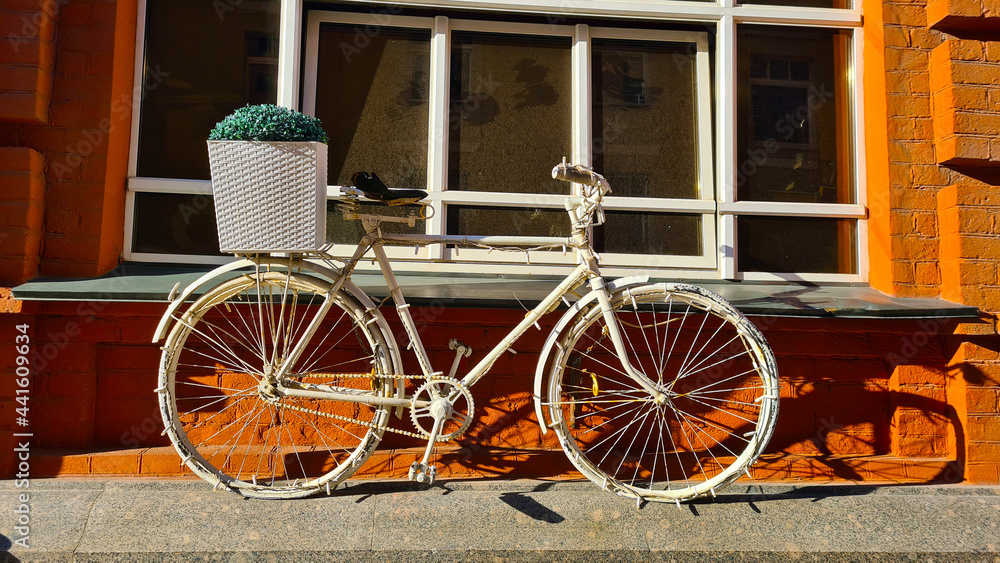 Just a bicycle used as a decoration