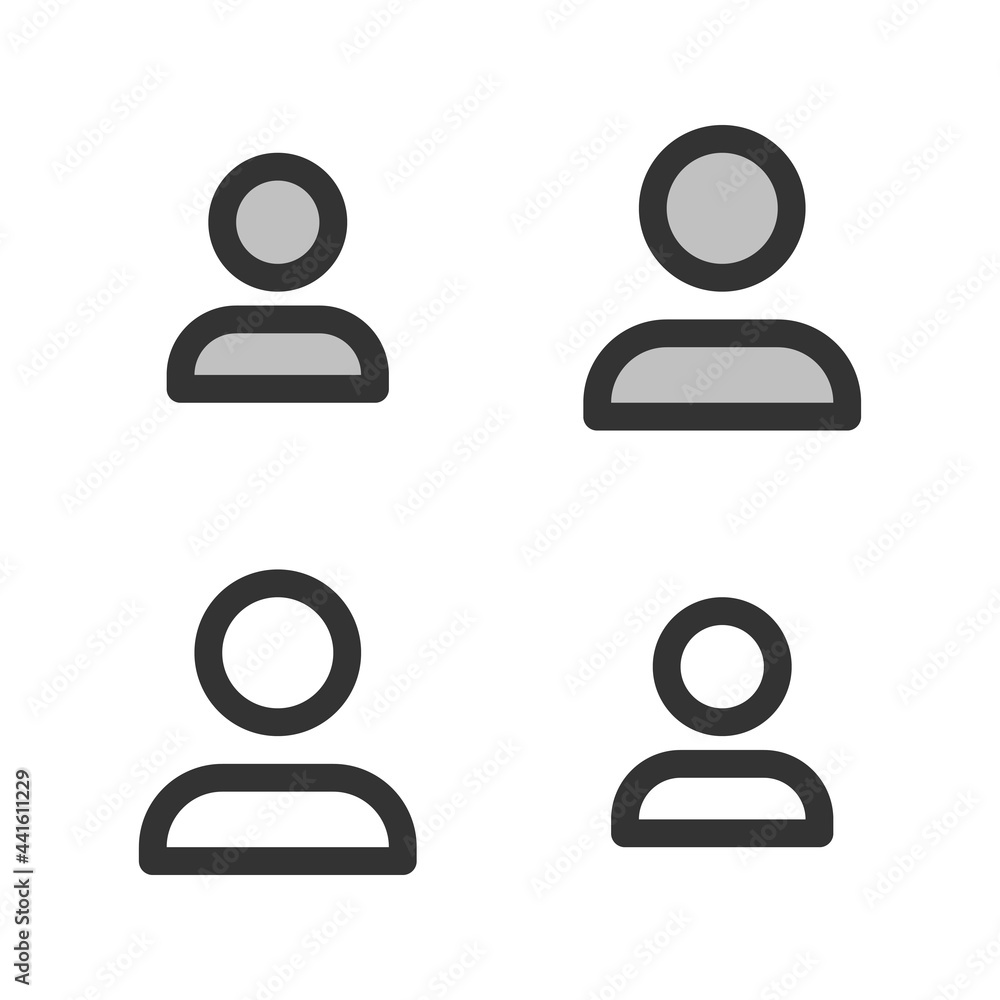 Pixel-perfect linear icon of user picture built on two base grids of 32 x 32 and 24 x 24 pixels. The initial base line weight is 2 pixels. In two-color and one-color versions. Editable strokes Pixel-perfect linear icon of user picture built on two base grids of 32 x 32 and 24 x 24 pixels. The initial base line weight is 2 pixels. In two-color and one-color versions. Editable strokes