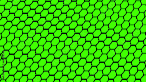 Abstract 3D green hexagon background