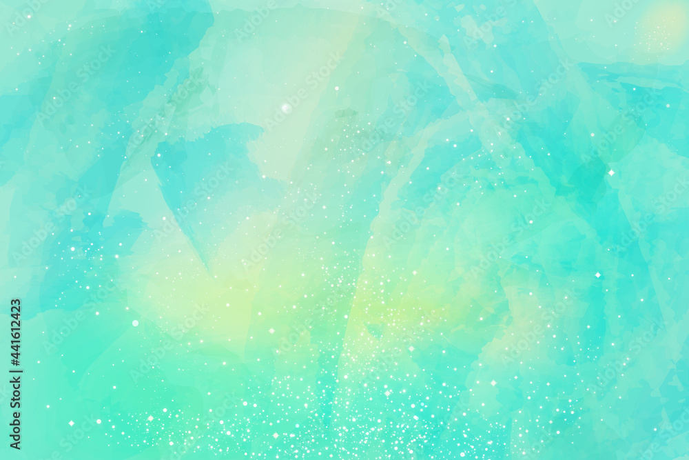 星の海 スターオーシャン 星空の美しいエメラルドグリーンの背景グラフィック素材 Stock イラスト Adobe Stock