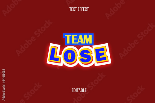 Editable Text Effect Lose