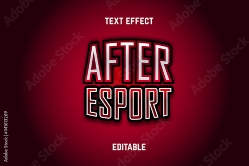 after esport editable text effect