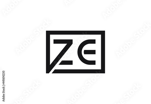 ZE letter logo design