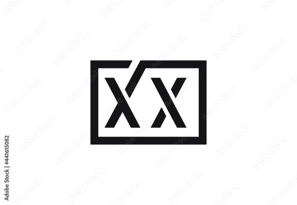 XX letter logo design XX letter logo design