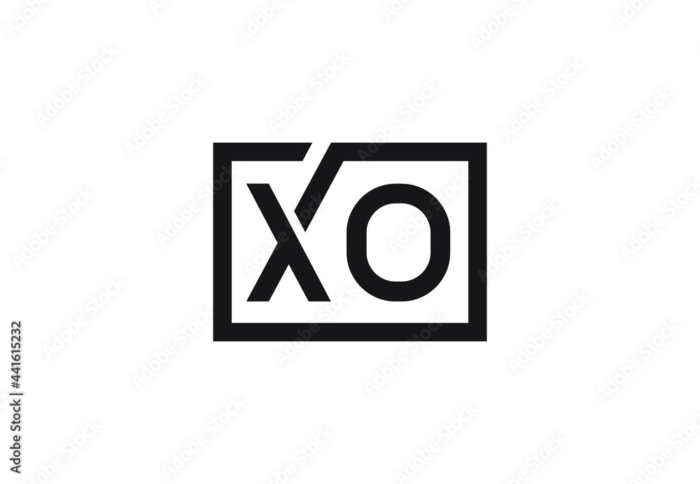 XO letter logo design XO letter logo design
