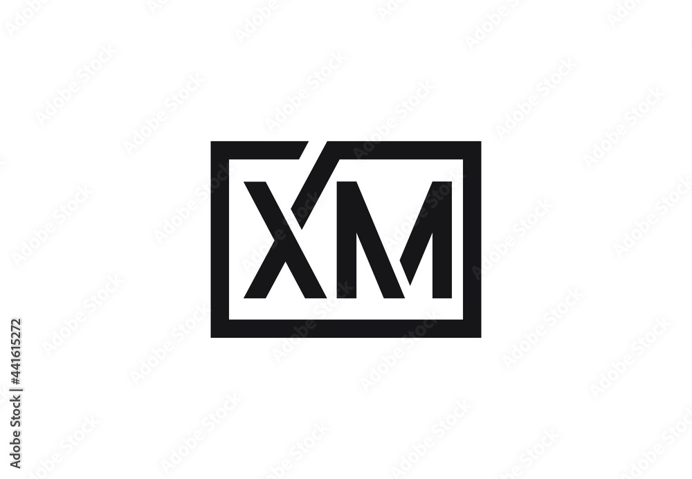 XM letter logo design XM letter logo design