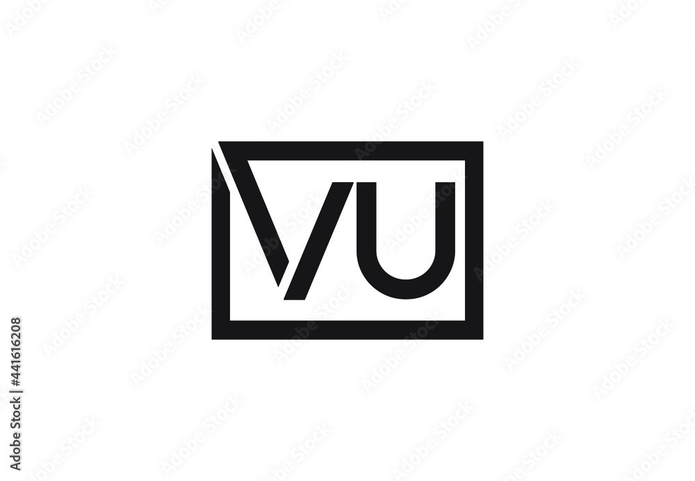 VU letter logo design VU letter logo design
