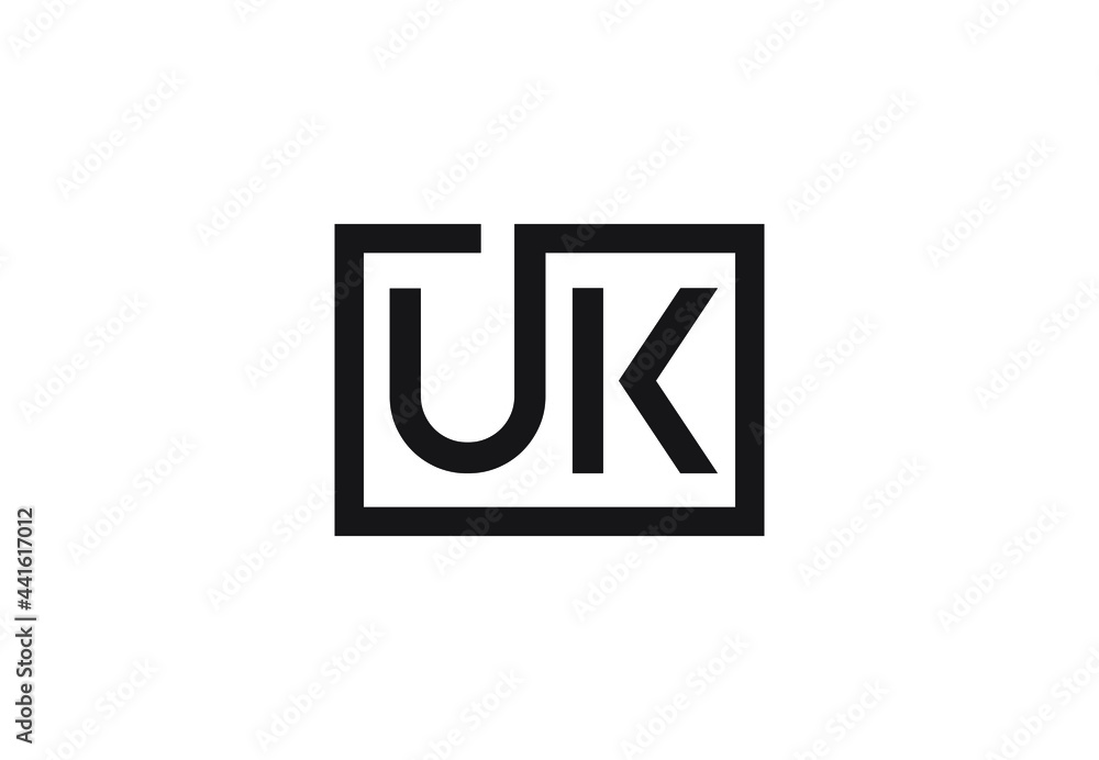 UK letter logo design UK letter logo design