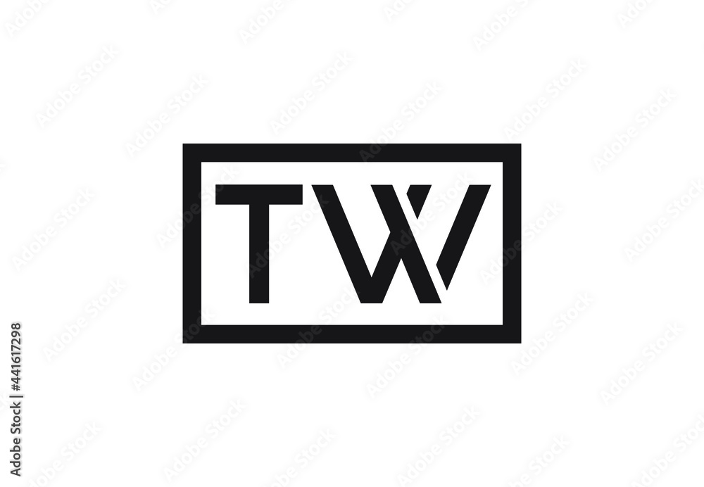 TW letter logo design TW letter logo design