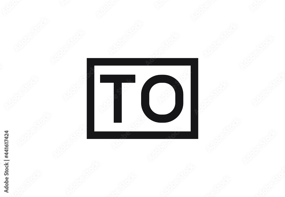 TO letter logo design TO letter logo design