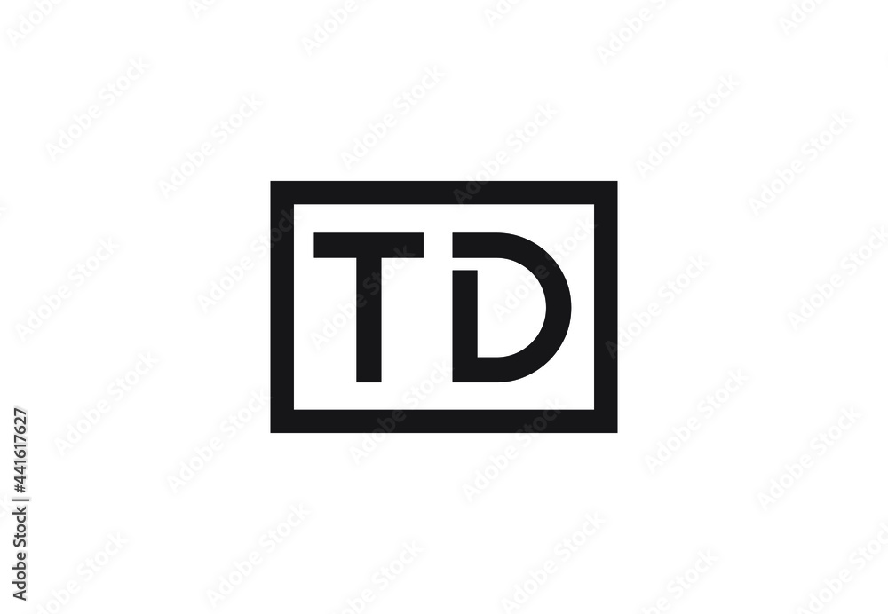 TD letter logo design TD letter logo design