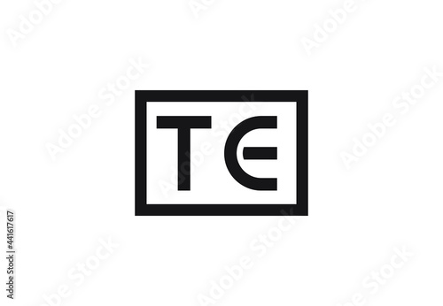 TE letter logo design