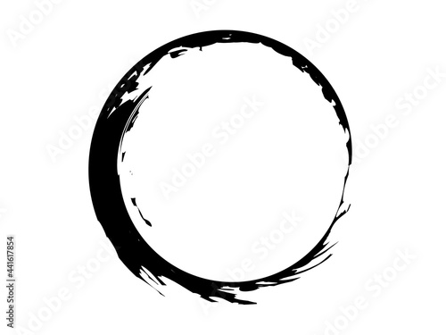 Grunge circle made of black ink.Grunge oval shape made for marking.Grunge artistic element made for your design.Grunge oval frame made for your project.Grunge oval logo made with brush.