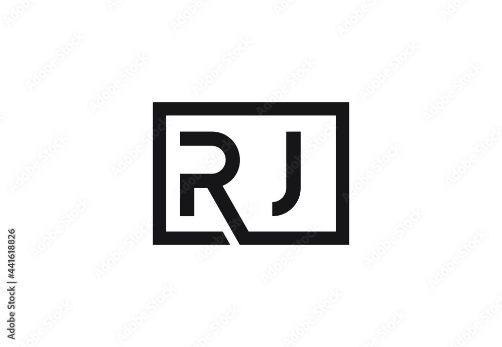 RJ letter logo design RJ letter logo design