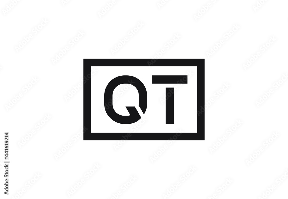 QT letter logo design QT letter logo design