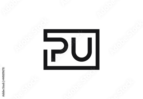 PU letter logo design