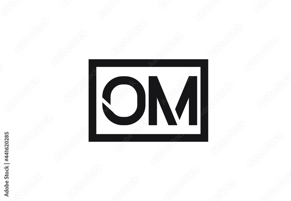 Obraz premium OM letter logo design