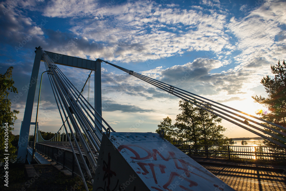 Fototapeta premium bridge with a sunset