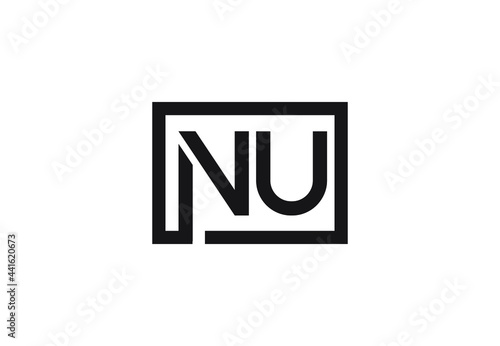NU letter logo design