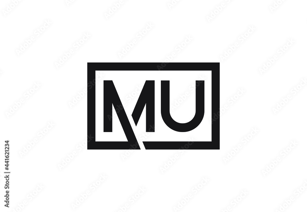 Obraz premium MU letter logo design